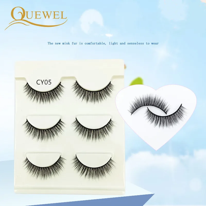 Quewel Newest Fashion Natural False Eyelashes 3 Pairs False Lashes Mink Eyelashes Mink Hair Lashes Women Makeup Tools
Quewel Newest Fashion Natural False Eyelashes 3 Pairs False Lashes Mink Eyelashes Mink Hair Lashes Women Makeup Tools