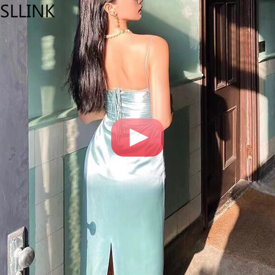 2021 New Summer Women's Sexy Spaghetti Straps Pleated Slim Midi Dress Elegant Celebrity Night Club Party Dress Vestido
2021 New Summer Women's Sexy Spaghetti Straps Pleated Slim Midi Dress Elegant Celebrity Night Club Party Dress Vestido
