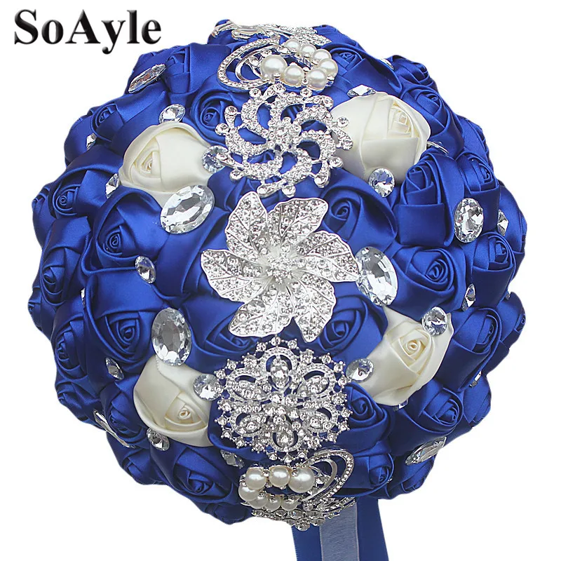 SoAyle Handmade 18CM Artificial Rose Flowers Merriage Rhinestone Bride Bridesmaid Buequet Diamond Brooch Wedding Bouquet W229
SoAyle Handmade 18CM Artificial Rose Flowers Merriage Rhinestone Bride Bridesmaid Buequet Diamond Brooch Wedding Bouquet W229
