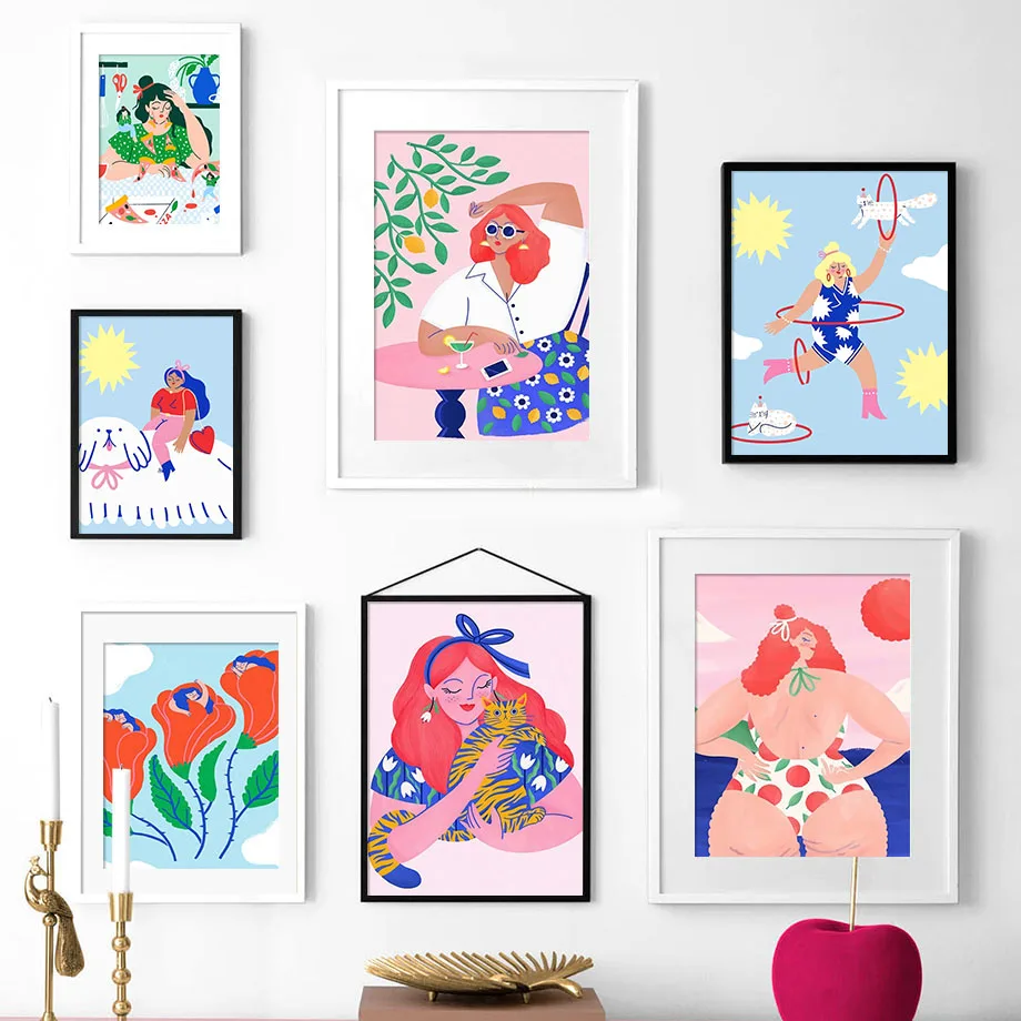 Fashion Girl With Cat Cute lllustrations Wall Art Canvas Painting Nordic Posters And Prints Wall For Living Room DecorPictures
Fashion Girl With Cat Cute lllustrations Wall Art Canvas Painting Nordic Posters And Prints Wall For Living Room DecorPictures