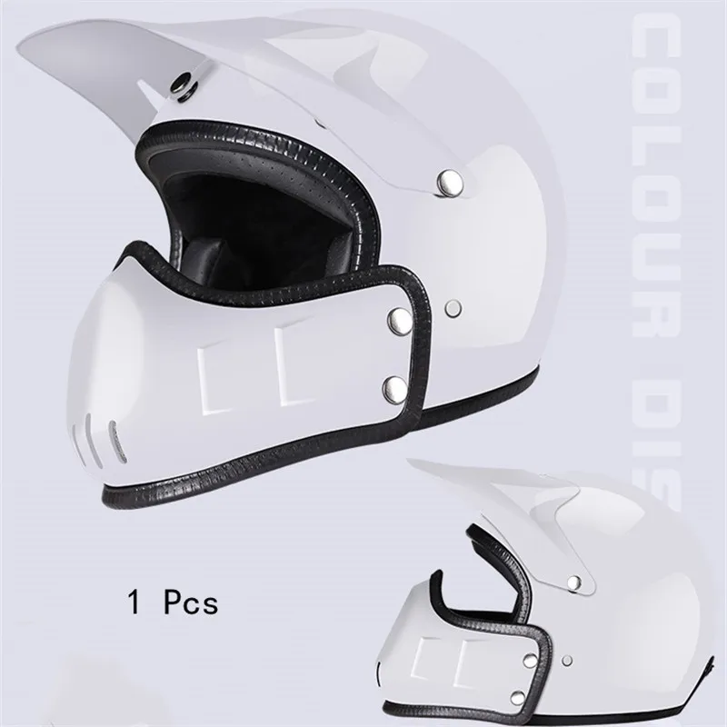 Hot Sell Gloss White Retro Motorcycle Helmet Personality Combination Full-helmet Composite Half Helmet
Hot Sell Gloss White Retro Motorcycle Helmet Personality Combination Full-helmet Composite Half Helmet