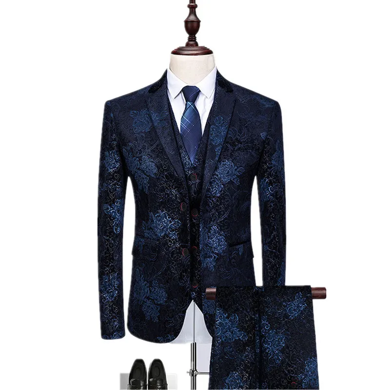 Men's suit men's printed suit 3 piece set (jacket/trousers/vest) dinner party formal suit comfortable and stylish men's suit
Men's suit men's printed suit 3 piece set (jacket/trousers/vest) dinner party formal suit comfortable and stylish men's suit