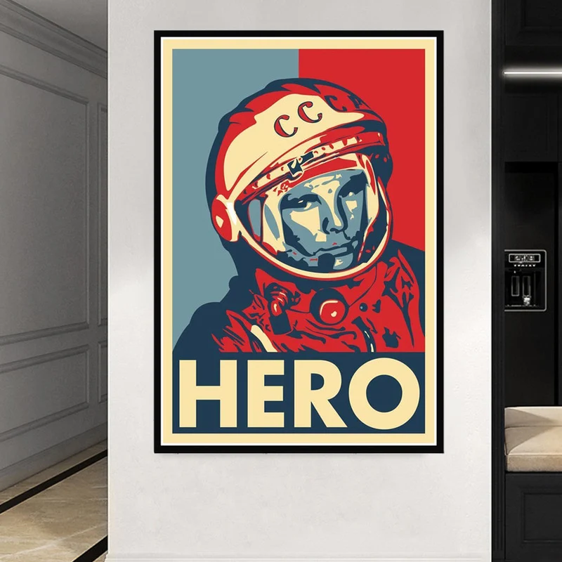 Hot Space Heroes Yuri Gagarin Vintage Gift Cover Canvas Paintings Poster Art Wall Pictures for Living Room and Prints Home Decor
Hot Space Heroes Yuri Gagarin Vintage Gift Cover Canvas Paintings Poster Art Wall Pictures for Living Room and Prints Home Decor