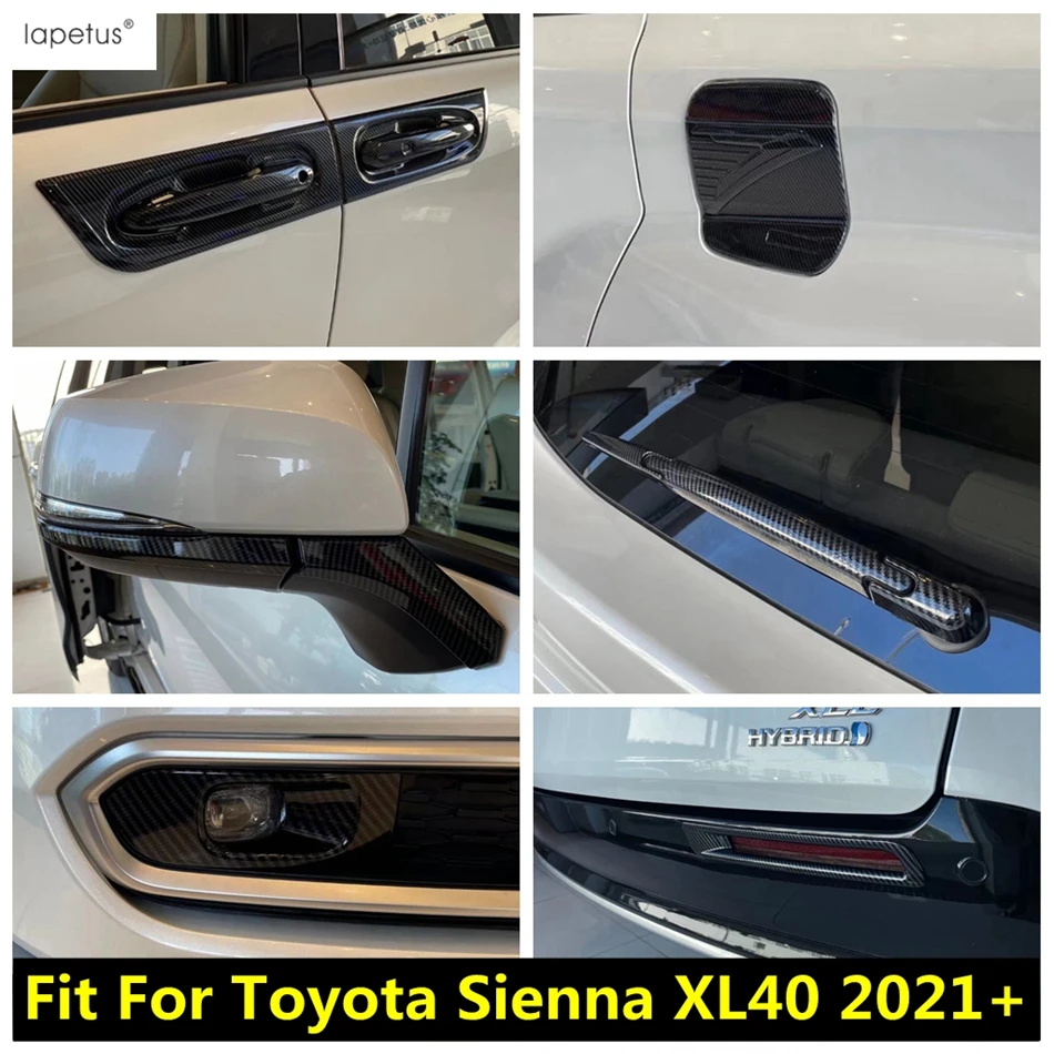 For Toyota Sienna XL40 2021 2022 Window Wiper Fuel Tank Cap Handle Bowl Rearview Mirror Cover Trim Car Carbon Fiber Accessories 
For Toyota Sienna XL40 2021 2022 Window Wiper Fuel Tank Cap Handle Bowl Rearview Mirror Cover Trim Car Carbon Fiber Accessories
