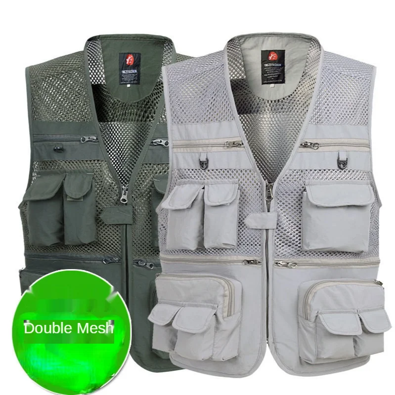 Vest Pockeys Summer Mesh Vest Thin Section Men Quick Dry Casual Multi-pocket Add Fertilizer XL Photography Fishing Waistcoat
Vest Pockeys Summer Mesh Vest Thin Section Men Quick Dry Casual Multi-pocket Add Fertilizer XL Photography Fishing Waistcoat