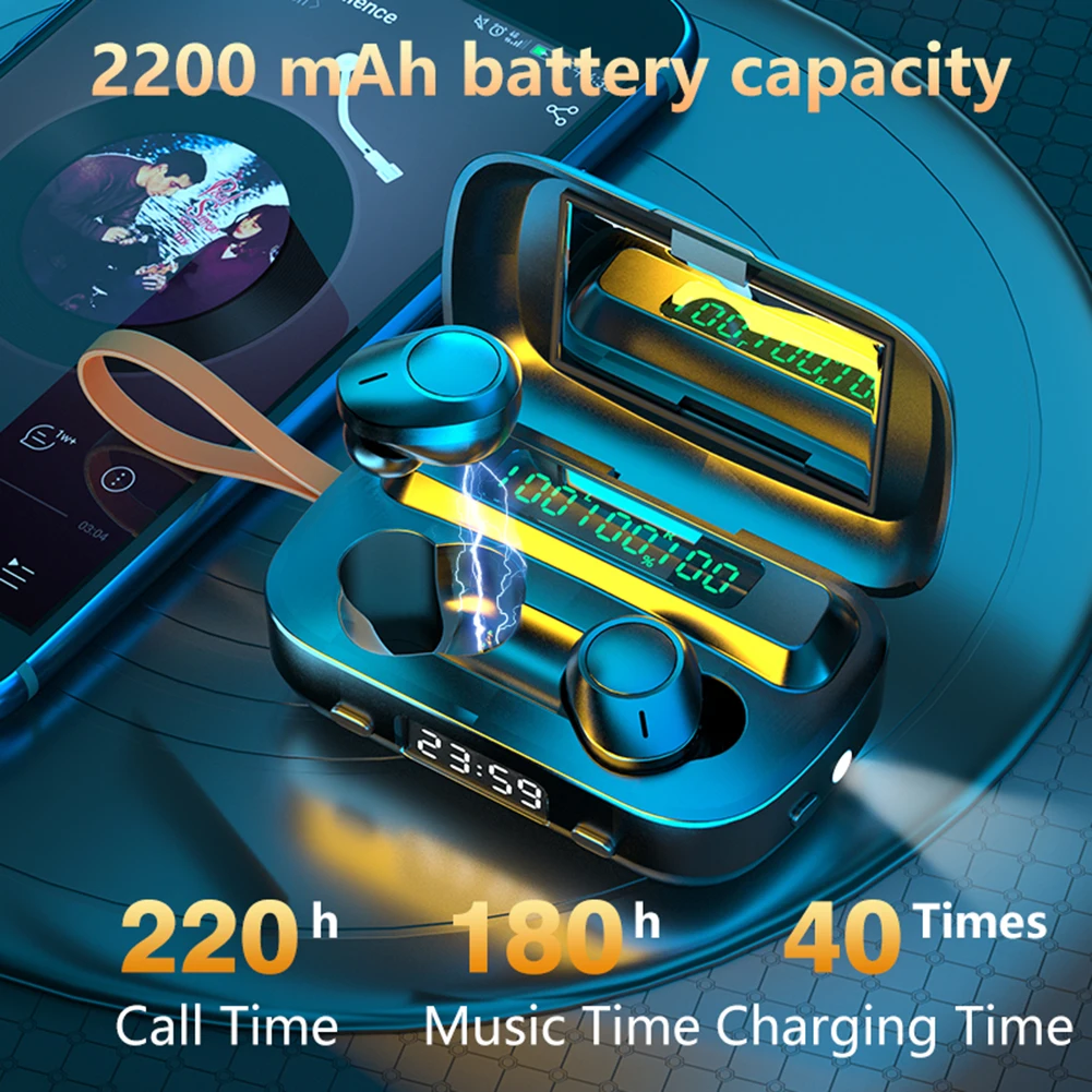 M13 Tws Wireless Bluetooth 5.1 Earpieces Waterproof Noise Reduction Stereo Surround Sound Led Power Display With Microphone
M13 Tws Wireless Bluetooth 5.1 Earpieces Waterproof Noise Reduction Stereo Surround Sound Led Power Display With Microphone