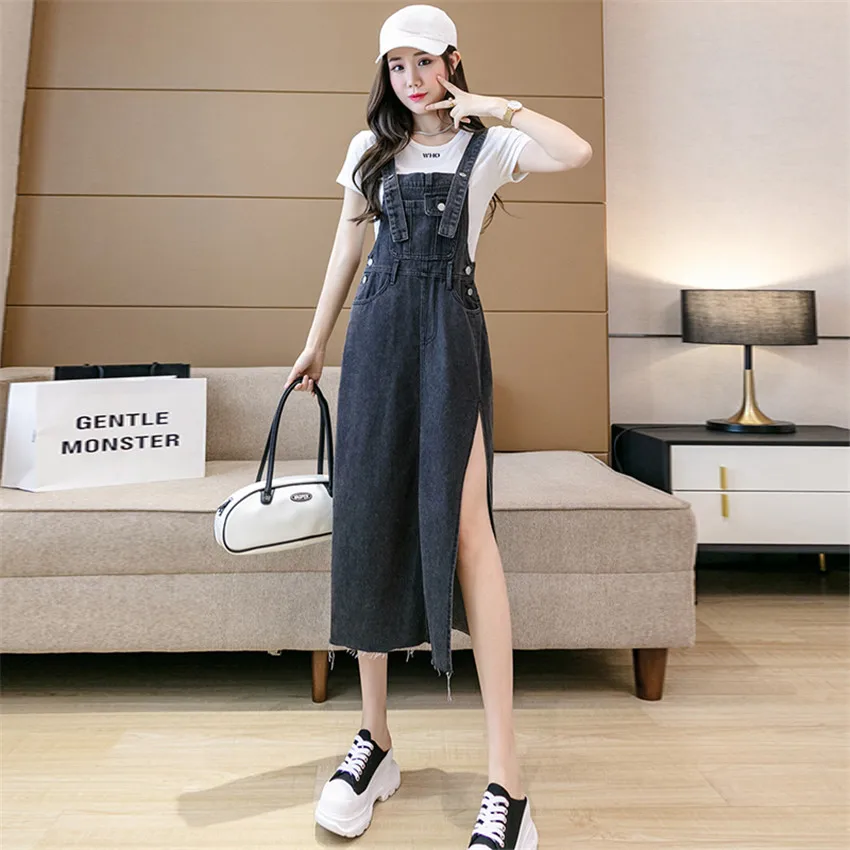 S-5XL Plus Size Denim Sundress Women Sleeveless Pockets Sexy High Split Jeans Dress High Street Fashion Dresses Vestidos
S-5XL Plus Size Denim Sundress Women Sleeveless Pockets Sexy High Split Jeans Dress High Street Fashion Dresses Vestidos