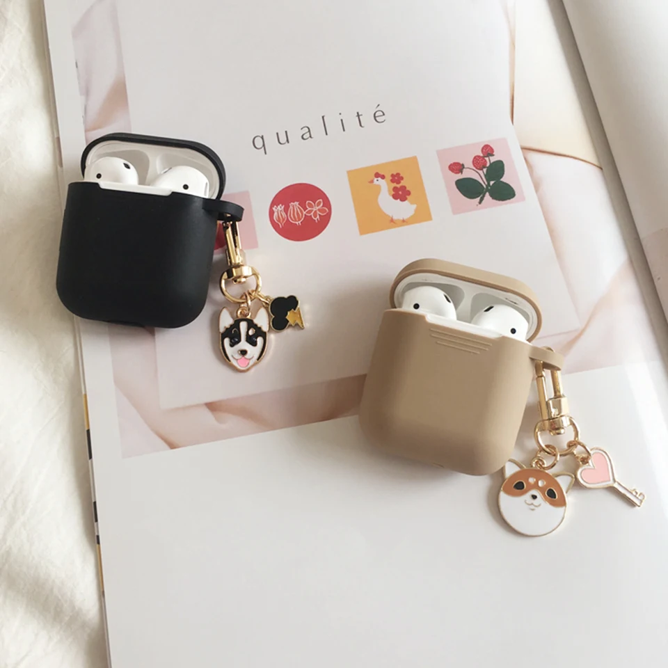 Cute Cartoon Dog Silicone Case for Apple Airpods Cover Case Accessories Bluetooth Earphone Headphones Protective Decor Key Ring
Cute Cartoon Dog Silicone Case for Apple Airpods Cover Case Accessories Bluetooth Earphone Headphones Protective Decor Key Ring