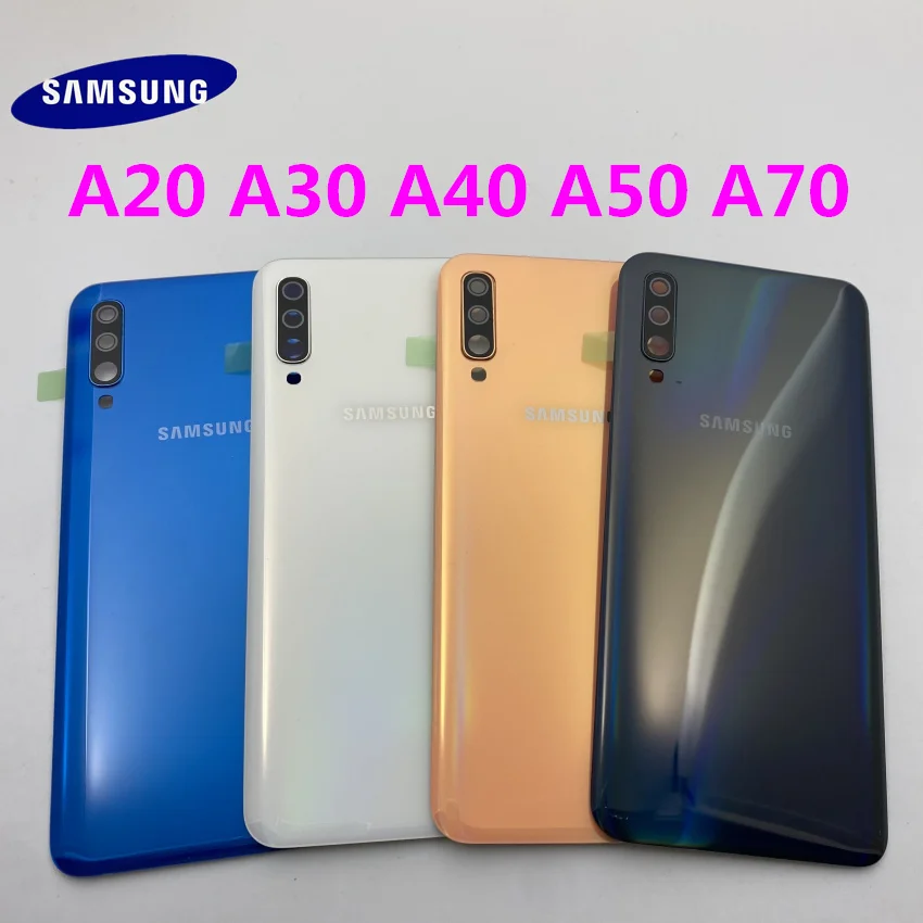 Оригинальная задняя крышка батарейного отсека Корпус для Samsung Galaxy A10 A20 A30 A40 A50 A70