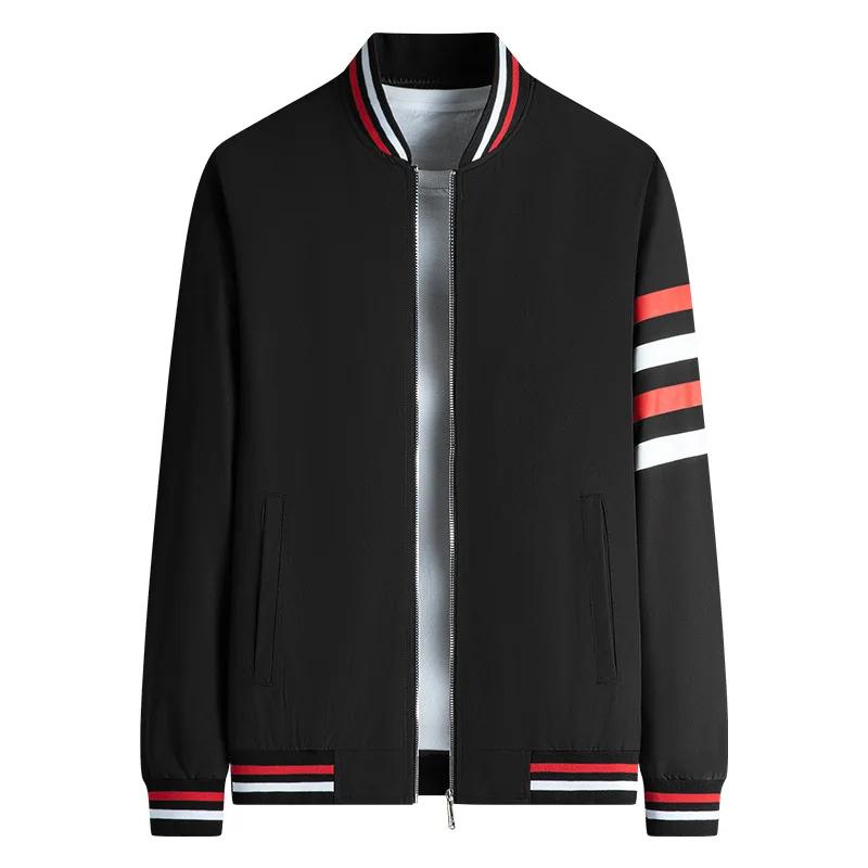 Sleeve Four Stripe Jacket Windbreaker Men Spring Autumn Slim Fit Baseball Jacket Coats Male Fashion Casual Outdoor Outwear
Sleeve Four Stripe Jacket Windbreaker Men Spring Autumn Slim Fit Baseball Jacket Coats Male Fashion Casual Outdoor Outwear