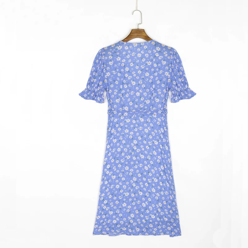 Summer Women's Casual Floral Printed V-neck Short Sleeve Belted Slim Dress Vestidos
Summer Women's Casual Floral Printed V-neck Short Sleeve Belted Slim Dress Vestidos