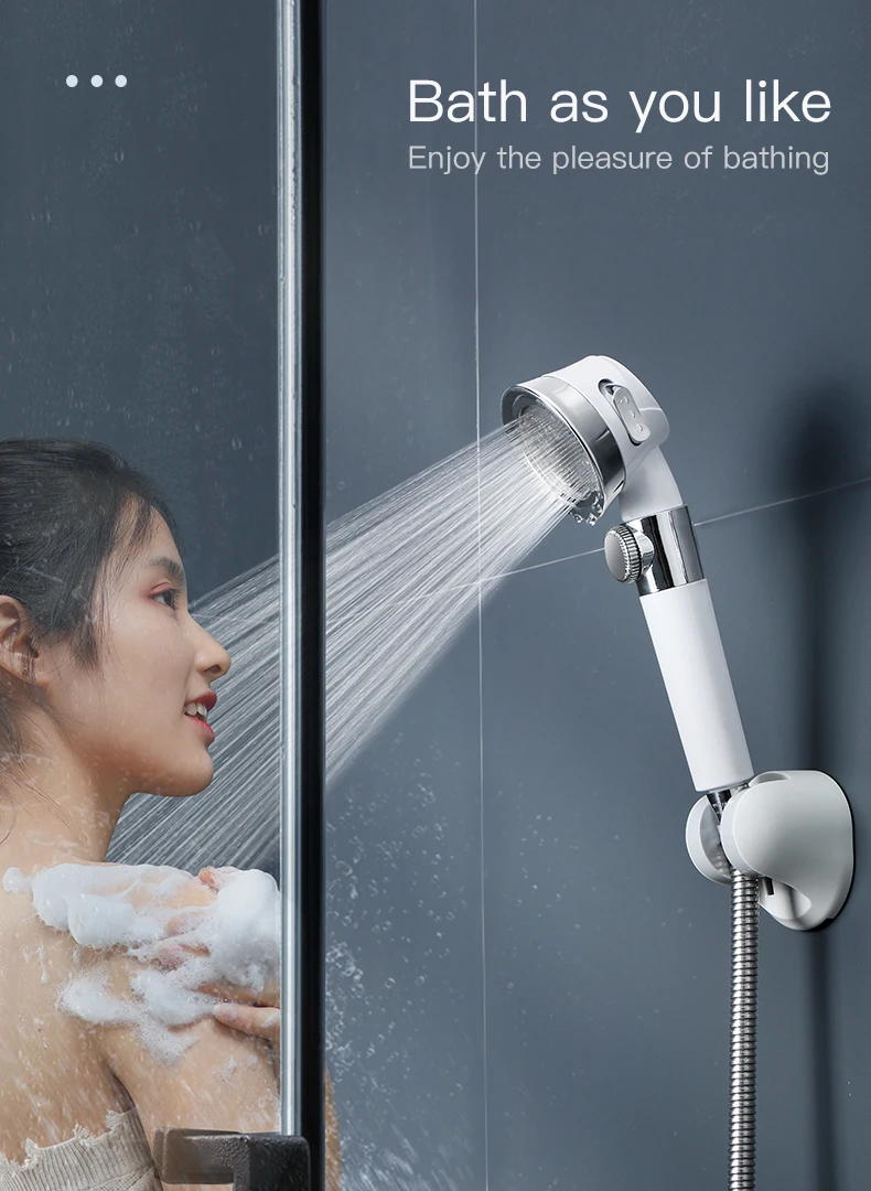 Pressurized Shower Head High Pressure Nozzle Shower Set Water Saving Perforated Free Bracket Hose Adjustable Bathroom Accessorie
Pressurized Shower Head High Pressure Nozzle Shower Set Water Saving Perforated Free Bracket Hose Adjustable Bathroom Accessorie