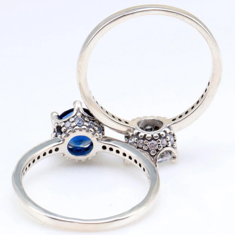 Original 925 Sterling Silver Pan Ring Blue Sparkle Crown With Large Crystal Cz Ring For Women Wedding Party Gift Fashion Jewelry
Original 925 Sterling Silver Pan Ring Blue Sparkle Crown With Large Crystal Cz Ring For Women Wedding Party Gift Fashion Jewelry