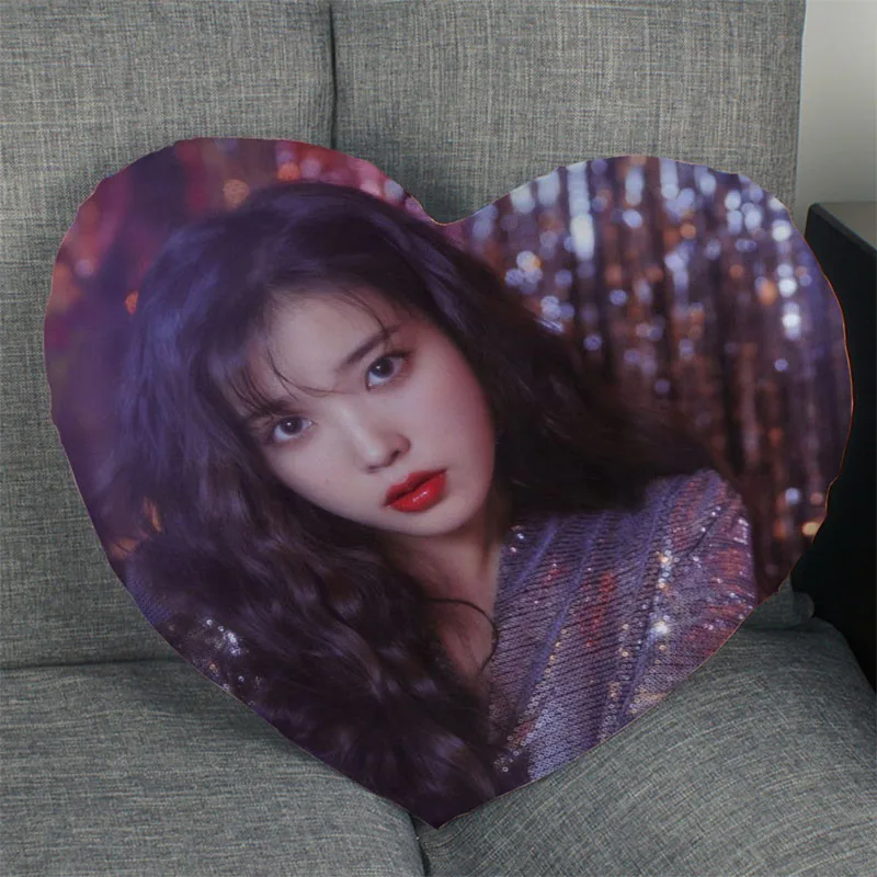 Hot Sale Custom Singer Actor IU Heart Shape Pillow Covers Bedding Comfortable Cushion/High Quality Pillow Cases
Hot Sale Custom Singer Actor IU Heart Shape Pillow Covers Bedding Comfortable Cushion/High Quality Pillow Cases