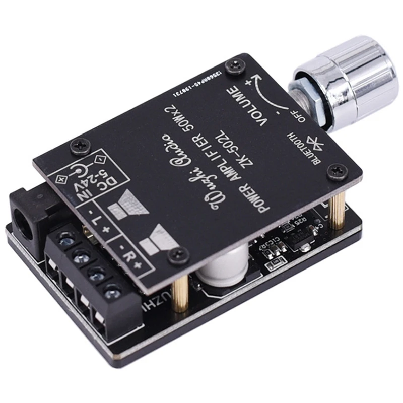 Bluetooth 5.0 Wireless Audio Digital Power Amplifier Stereo Board 50Wx2 Bluetooth Amp Amplificador ZK-502L
Bluetooth 5.0 Wireless Audio Digital Power Amplifier Stereo Board 50Wx2 Bluetooth Amp Amplificador ZK-502L
