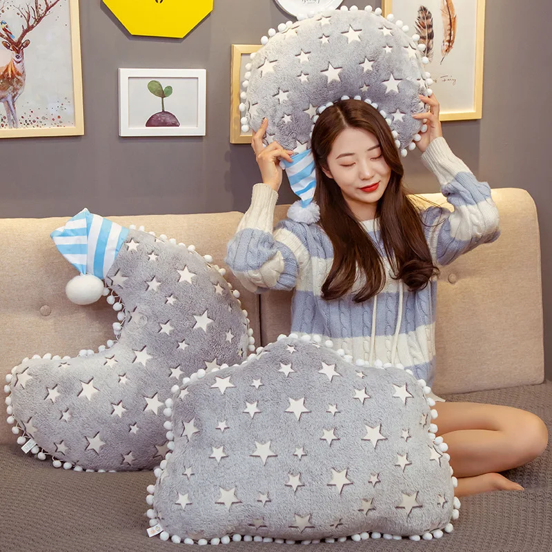 Cute Luminous Pillow Plushie Stars Moon Plush Doll Cartoon Soft Stuffed Toys Home Office Sofa Cushion Girls Kawaii Room Decor
Cute Luminous Pillow Plushie Stars Moon Plush Doll Cartoon Soft Stuffed Toys Home Office Sofa Cushion Girls Kawaii Room Decor