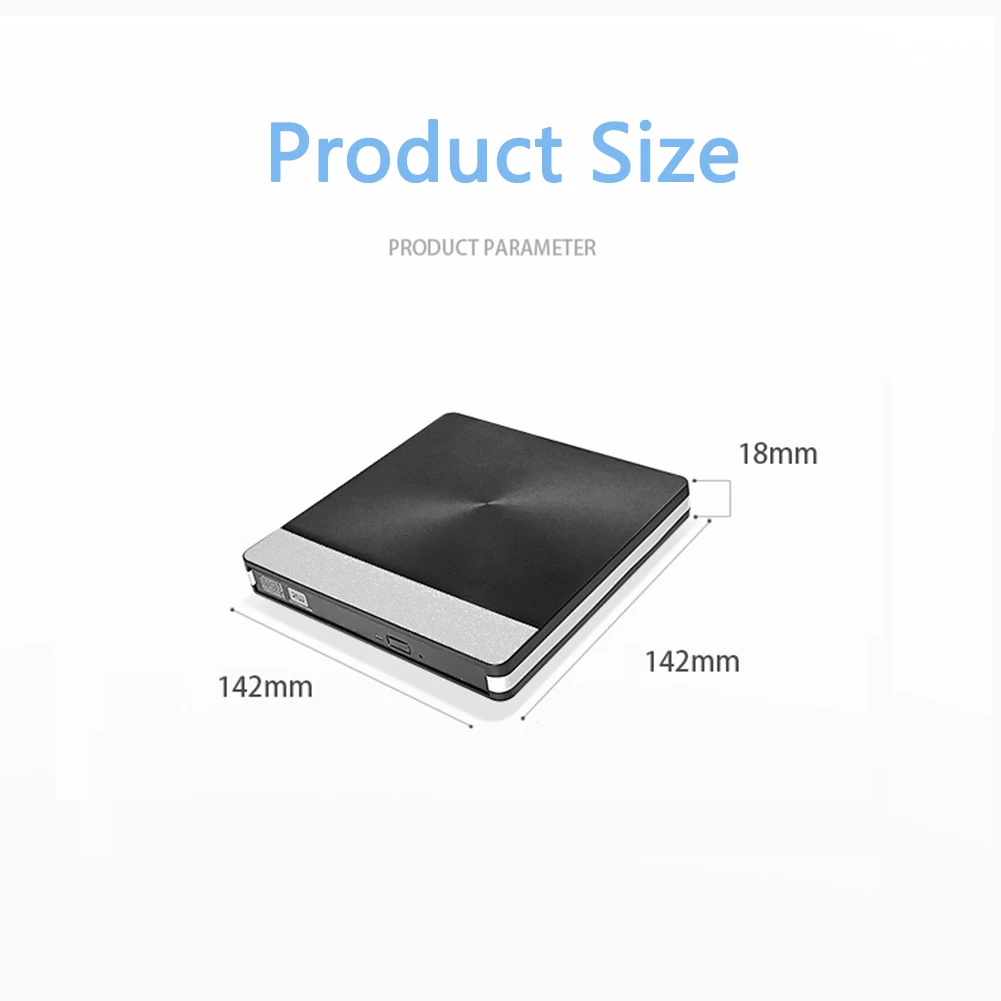 2021 Eshowee Eshowee External CD Drive USB 3.0 CD DVD +/-RW Drive DVD/CD ROM Rewriter for Laptop Desktop PC