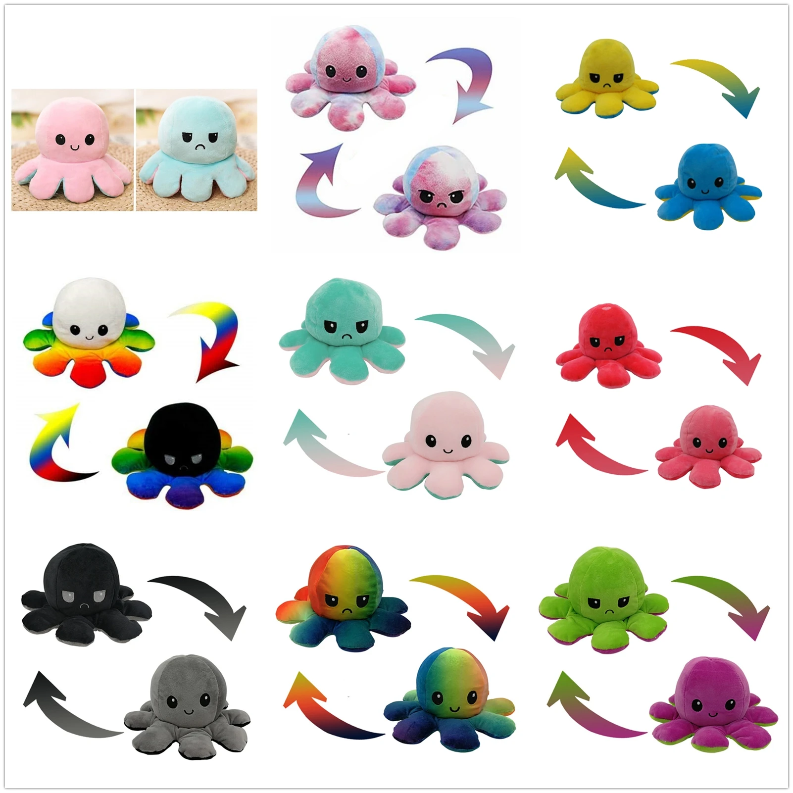 Doll Stuffed Emotional New Flip Plush supplies Home Stuffed Flip supplies Double-sided Home Toy Kids pulpo Octopus Crossing
Doll Stuffed Emotional New Flip Plush supplies Home Stuffed Flip supplies Double-sided Home Toy Kids pulpo Octopus Crossing