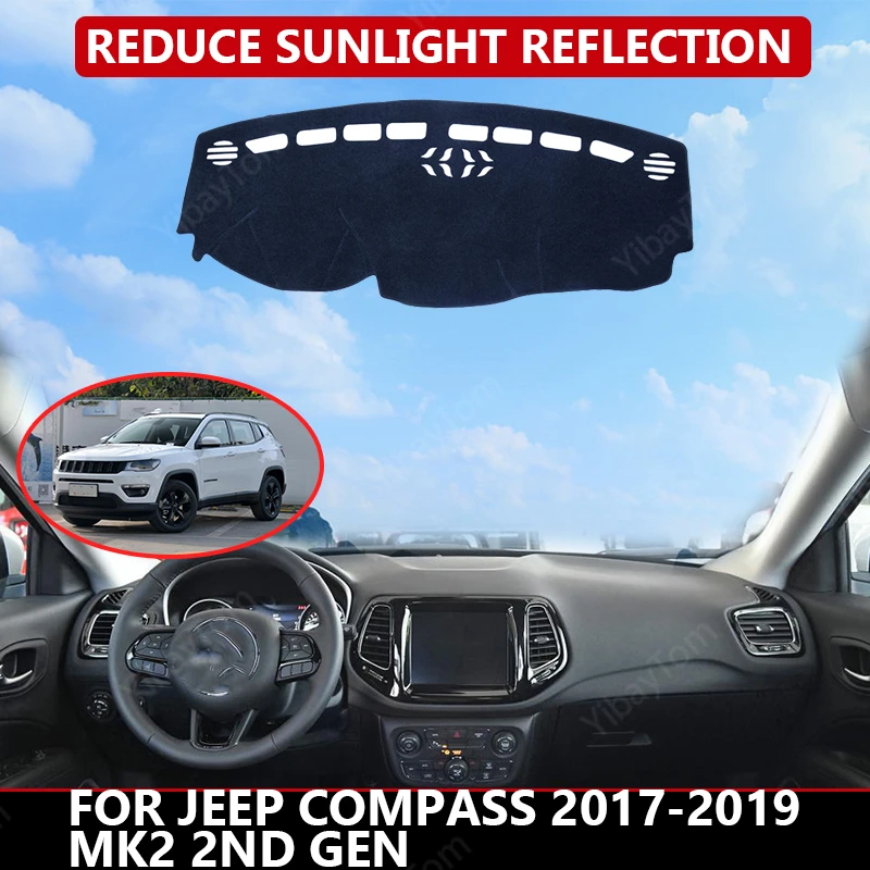 Car Dashboard Cover for Jeep Compass 2017-2019 MK2 2nd Gen Mat Protector Sun Shade Dashmat Board Pad Auto Carpet
Car Dashboard Cover for Jeep Compass 2017-2019 MK2 2nd Gen Mat Protector Sun Shade Dashmat Board Pad Auto Carpet
