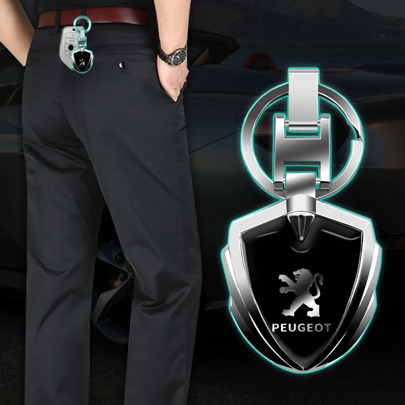 1 шт. автомобильный металлический бриллиантовый брелок для ключей Peugeot 206 307 308 3008
