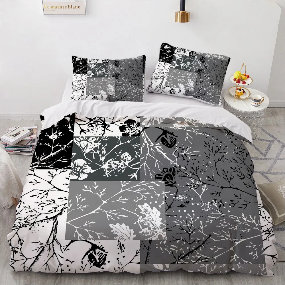 3D Bedding Sets Gray White Quilt Covers Pillow Shams Duvet Cover Sets Bedclothes Bed Linens Queen Full Twin Nordic Flower Design
3D Bedding Sets Gray White Quilt Covers Pillow Shams Duvet Cover Sets Bedclothes Bed Linens Queen Full Twin Nordic Flower Design