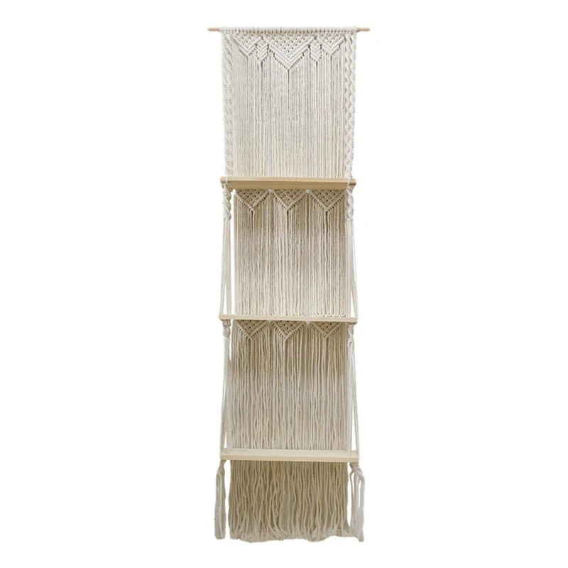 Настенная подвесная полка AAAK -Macrame в стиле бохо, 3 уровня, настенные полки для кухни, домашний декор, плавающая полка
Настенная подвесная полка AAAK -Macrame в стиле бохо, 3 уровня, настенные полки для кухни, домашний декор, плавающая полка