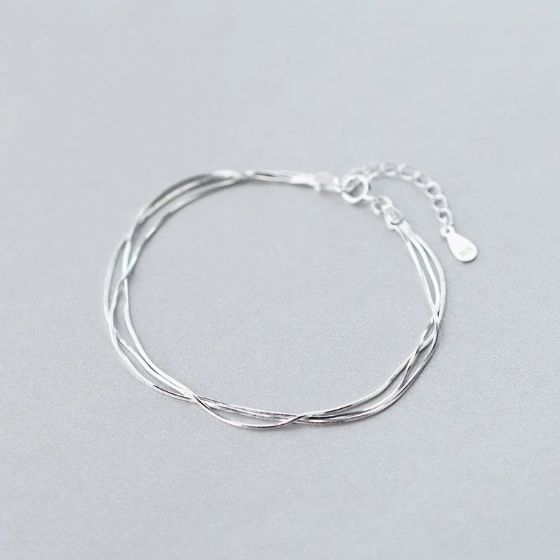 LKO New Arrive Silver 925 Simple Bracelet Multi-Storey Snake Chain Bracelet for Women Bracelet Rotating Bracelet Best Gifts
LKO New Arrive Silver 925 Simple Bracelet Multi-Storey Snake Chain Bracelet for Women Bracelet Rotating Bracelet Best Gifts