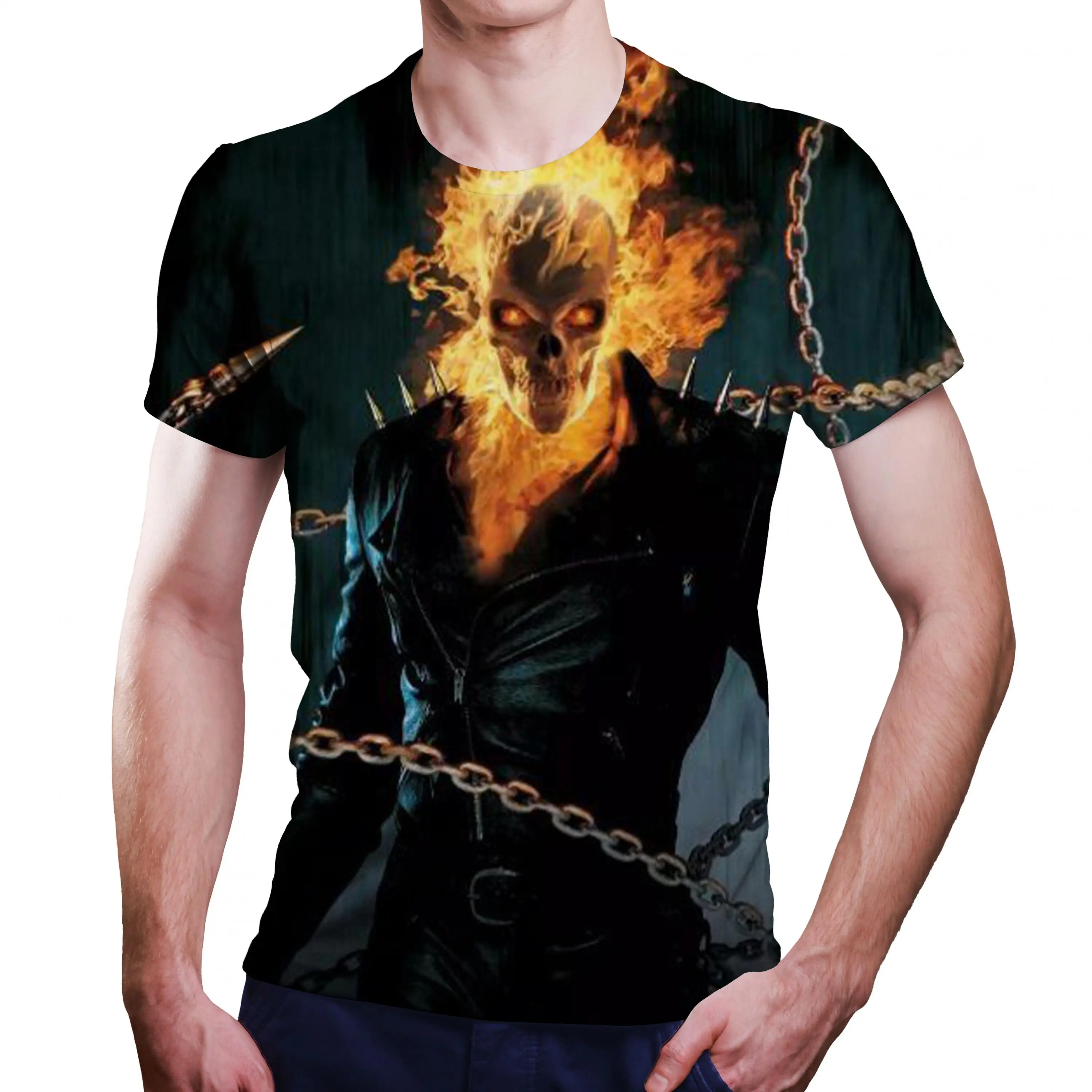 2021 Summer Ghost Rider Printed 3dt Shirt Pre-sale Men's Hot-selling Motorcycle Style Short Sleeve
2021 Summer Ghost Rider Printed 3dt Shirt Pre-sale Men's Hot-selling Motorcycle Style Short Sleeve