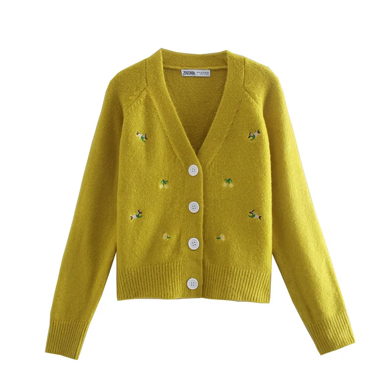 Women 2021 Fashion Floral Embroidered Knitted Cardigan Sweater Vintage V Neck Long Sleeve Female Outerwear Chic Tops
Women 2021 Fashion Floral Embroidered Knitted Cardigan Sweater Vintage V Neck Long Sleeve Female Outerwear Chic Tops
