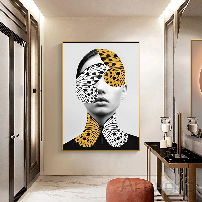 Abstract Creative Butterfly Woman Painting on Canvas Modern Wall Art Posters and Prints Nordic Pictures for Living Room Decor
Abstract Creative Butterfly Woman Painting on Canvas Modern Wall Art Posters and Prints Nordic Pictures for Living Room Decor