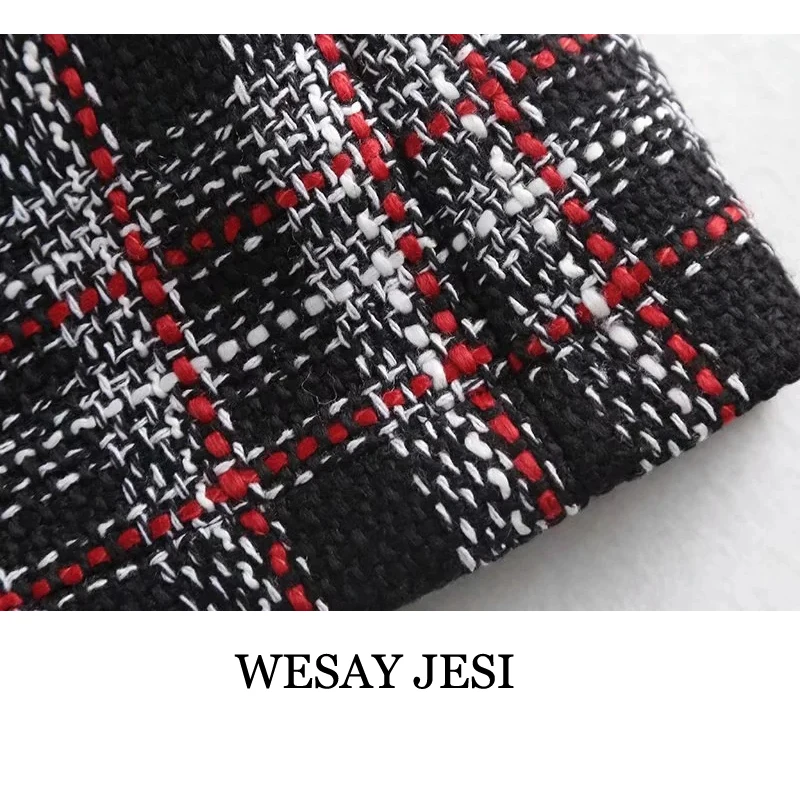 WESAY JESI 2021 Autumn Winter Fashion Women Tweed Plaid Pattern Skirts Zipper Female Mini Skirt Plaid A-Line Thick Short Skirt
WESAY JESI 2021 Autumn Winter Fashion Women Tweed Plaid Pattern Skirts Zipper Female Mini Skirt Plaid A-Line Thick Short Skirt