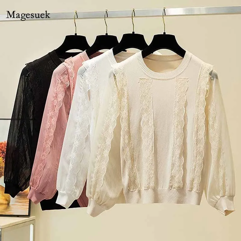 

Autumn Korean Lace Ruffles Women Casual Long Sleeve White Shirt Women Winter Ladies Tops And Blouses Cotton Blouses Blusas 11730