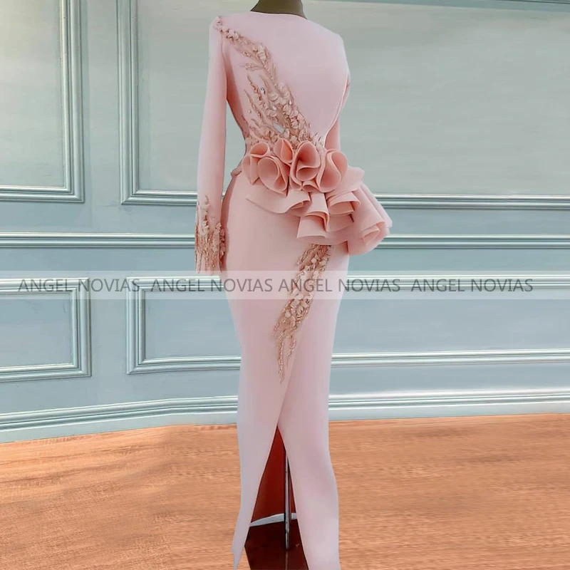 Long Sleeves Mermaid Pink Satin Evening Dress 2021 Abendkleider Formal Dress Women Elegant Prom Party Dress vestido de noche
Long Sleeves Mermaid Pink Satin Evening Dress 2021 Abendkleider Formal Dress Women Elegant Prom Party Dress vestido de noche