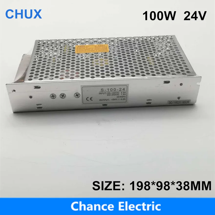CHUX Switching Power Supply 100w 24v Ac To Dc Popular 110v 220v Input Ce Rohs S Series Single Group Led Smps
CHUX Switching Power Supply 100w 24v Ac To Dc Popular 110v 220v Input Ce Rohs S Series Single Group Led Smps