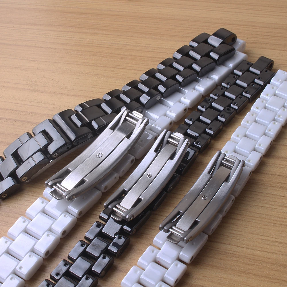 Ceramics Wristband High quality Women's men's Watchband Strap Fashion bracelet black white for 16mm 19mm convex special end link
Ceramics Wristband High quality Women's men's Watchband Strap Fashion bracelet black white for 16mm 19mm convex special end link