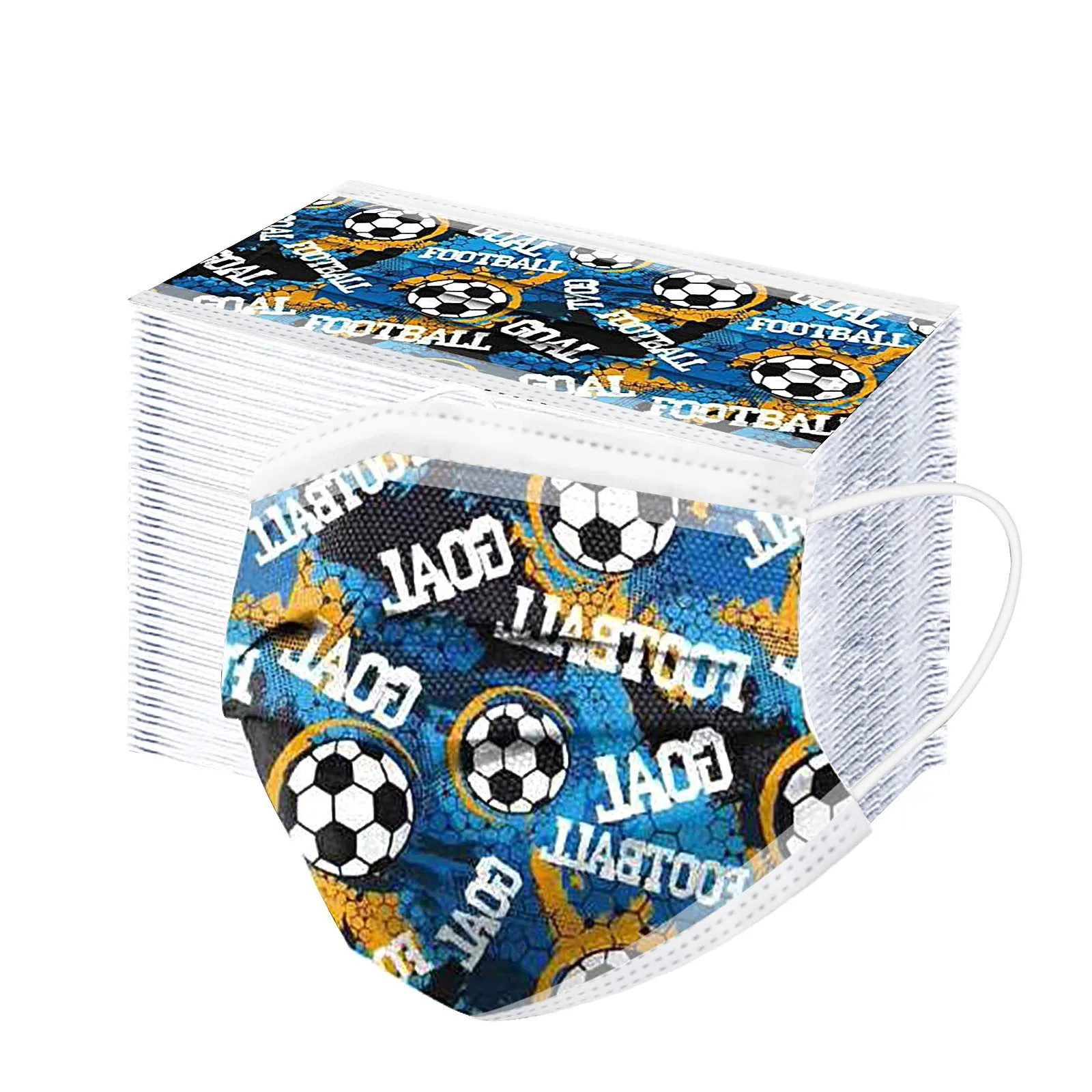 100PCS Children Cartoon Printed Mask Footbal Sport Camouflage Pattern Mask 3 Layer Ply Meltblown Cloth Filter Facemask Fast ship 
100PCS Children Cartoon Printed Mask Footbal Sport Camouflage Pattern Mask 3 Layer Ply Meltblown Cloth Filter Facemask Fast ship