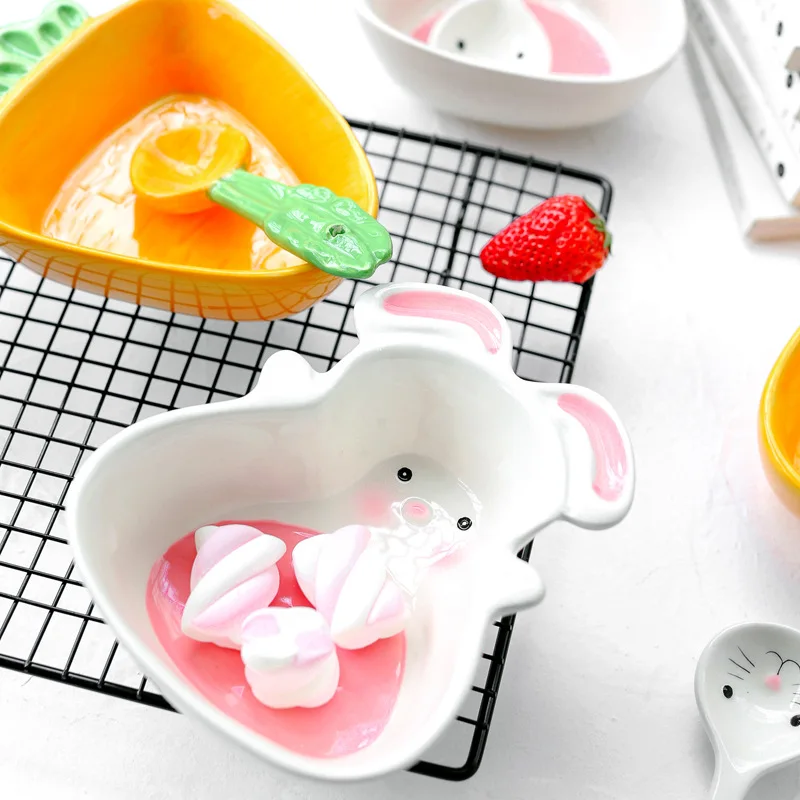 Net Red Ins Children's Ceramic Tableware Rabbit Creative Spoon Carrot Cartoon Salad Fruit Baby Spoon Soup Spoon
Net Red Ins Children's Ceramic Tableware Rabbit Creative Spoon Carrot Cartoon Salad Fruit Baby Spoon Soup Spoon
