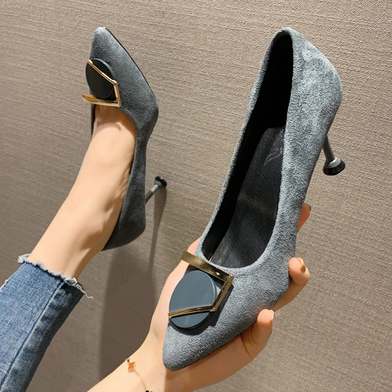Women Shoes Woman Pumps High Heels Casual Shoes 2020 Spring New Pointed Toe Metal Buckle Sip on Sexy Ladies Shoes Female Pumps
Women Shoes Woman Pumps High Heels Casual Shoes 2020 Spring New Pointed Toe Metal Buckle Sip on Sexy Ladies Shoes Female Pumps