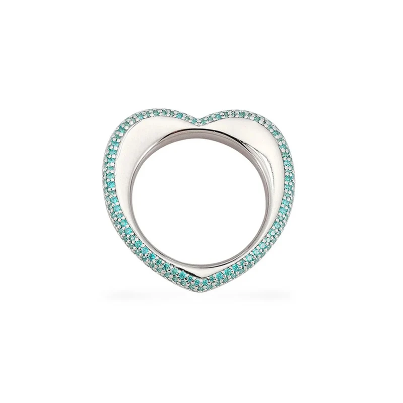 Fashion High-End Jewelry New Lake Blue Heart-Shaped Ring, Delicate Light Blue Heart-Shaped Decoration, Romantic Gift For Ladies
Fashion High-End Jewelry New Lake Blue Heart-Shaped Ring, Delicate Light Blue Heart-Shaped Decoration, Romantic Gift For Ladies