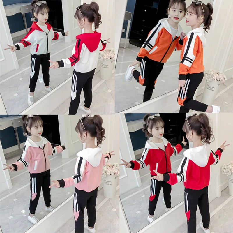 Girls Clothes spring autumn Kids Clothes Color Matching Jacket+pants Leisure Movement Toddler Girls Clothes 4 6 8 Years
Girls Clothes spring autumn Kids Clothes Color Matching Jacket+pants Leisure Movement Toddler Girls Clothes 4 6 8 Years