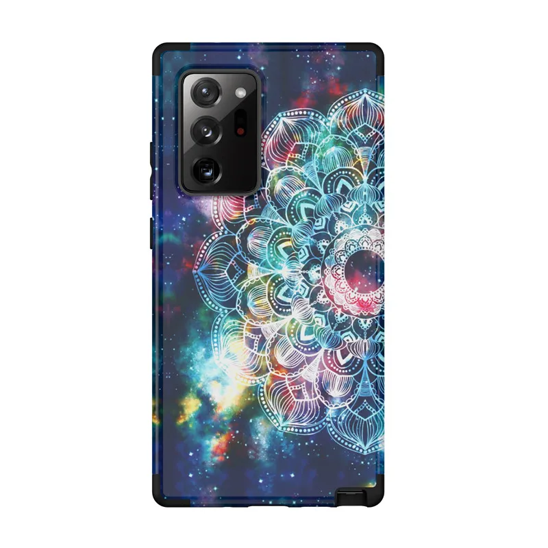 

Samsung note20Ultra s9 s10 note10Plus note8 note9 Starry Sky Flower Front&Back 360 Phone Case Shockproof Anti Knock Hybrid Armor