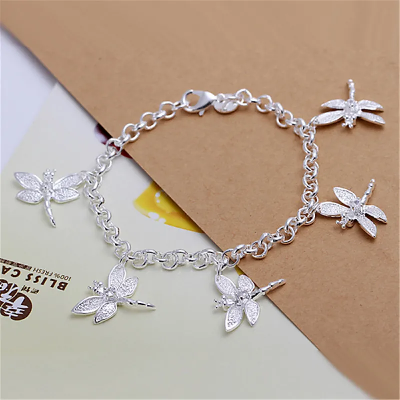 High Quality 925 Sterling Silver Bracelet Dragonfly Pendant Bracelet Woman Party Charm Jewelry Gift
High Quality 925 Sterling Silver Bracelet Dragonfly Pendant Bracelet Woman Party Charm Jewelry Gift