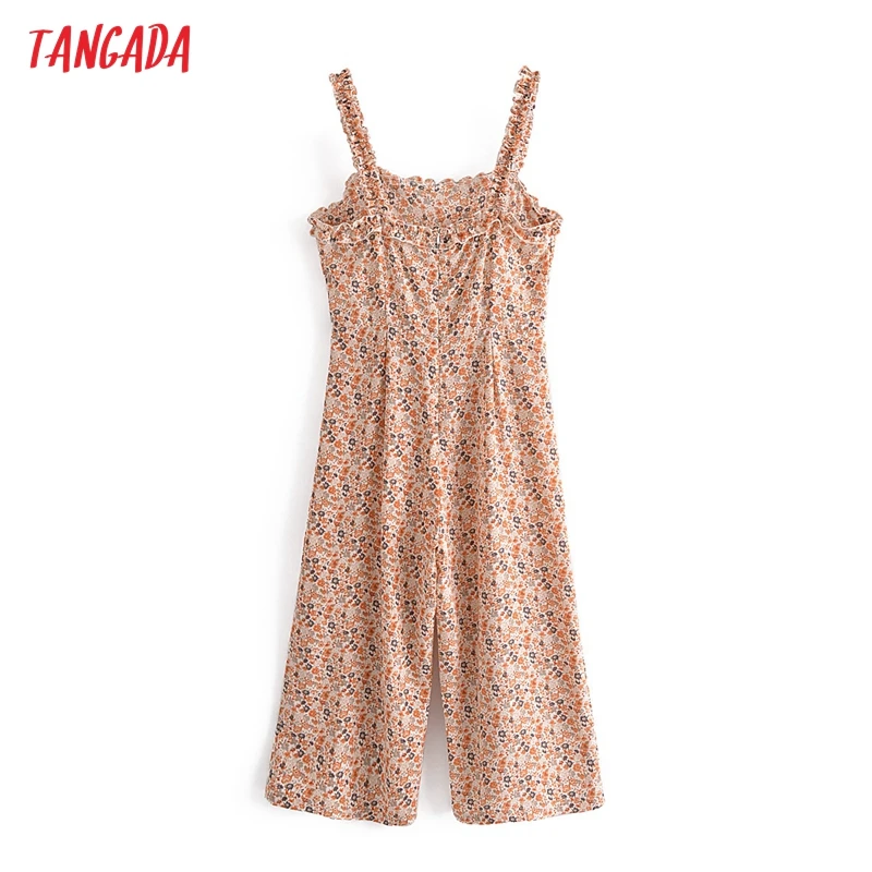 Tangada Women Vintage Floral Playsuits Ruffles Strap Sleeveless Rompers Ladies Summer Casual Chic Jumpsuits 3W104
Tangada Women Vintage Floral Playsuits Ruffles Strap Sleeveless Rompers Ladies Summer Casual Chic Jumpsuits 3W104