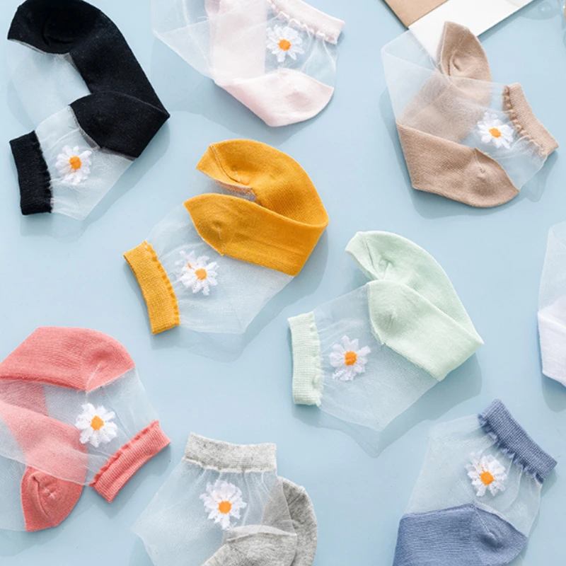 2021 Summer Ultrathin Ankle Socks for Women New Style Small Daisy Sheer Floral Socks Elastic Breathable Comfortable Short Socks
2021 Summer Ultrathin Ankle Socks for Women New Style Small Daisy Sheer Floral Socks Elastic Breathable Comfortable Short Socks