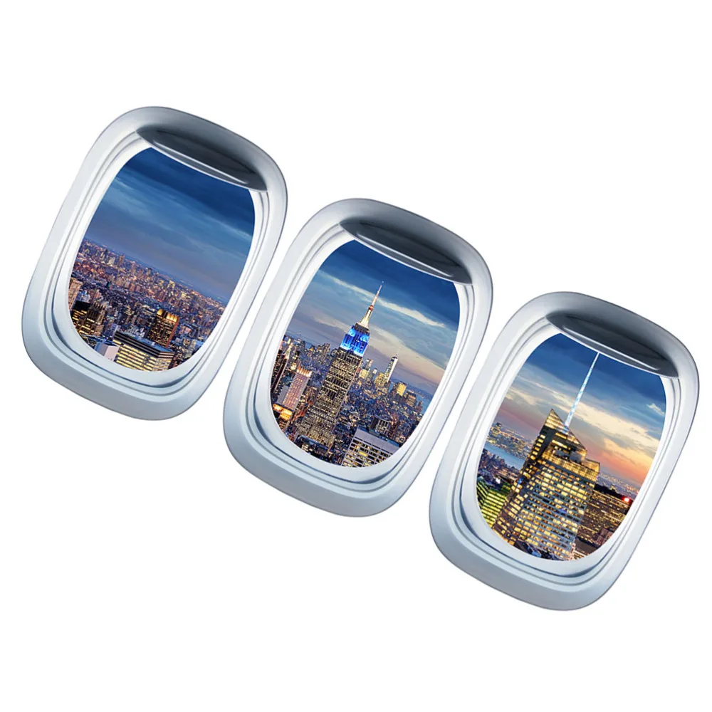 1PC EW030 Three-dimensional Porthole Sunset Aircraft Landscape Window Wall Stickers Children's Room Kindergarten Sel 
1PC EW030 Three-dimensional Porthole Sunset Aircraft Landscape Window Wall Stickers Children's Room Kindergarten Sel