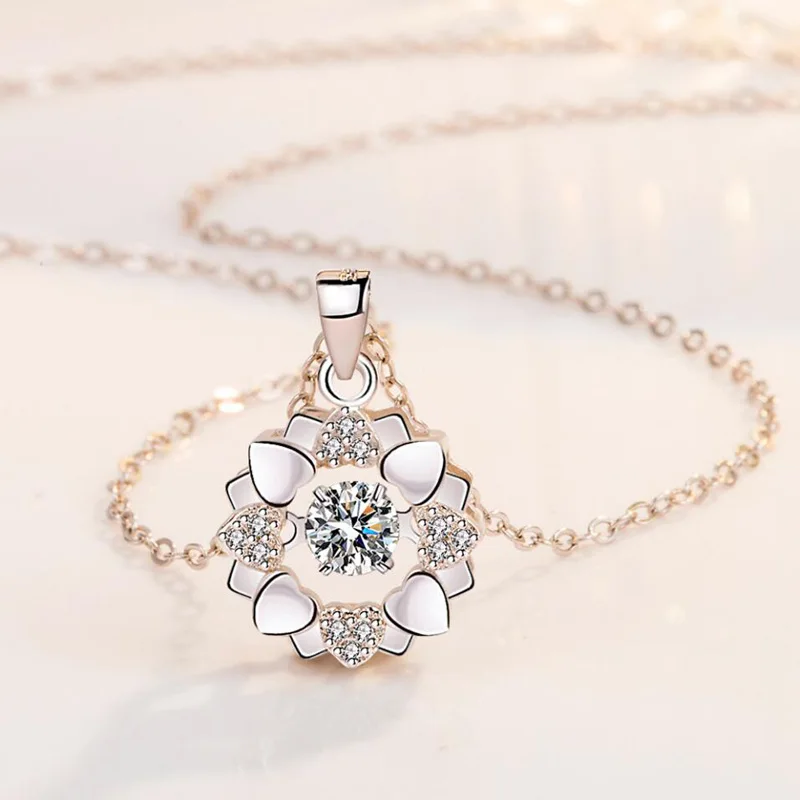 2020 Fashion 925 Silver Necklace For Women Jewelry Shiny Zircon Dancing Flower Pendant Necklace Girl Engagement Gifts KOFSAC
2020 Fashion 925 Silver Necklace For Women Jewelry Shiny Zircon Dancing Flower Pendant Necklace Girl Engagement Gifts KOFSAC