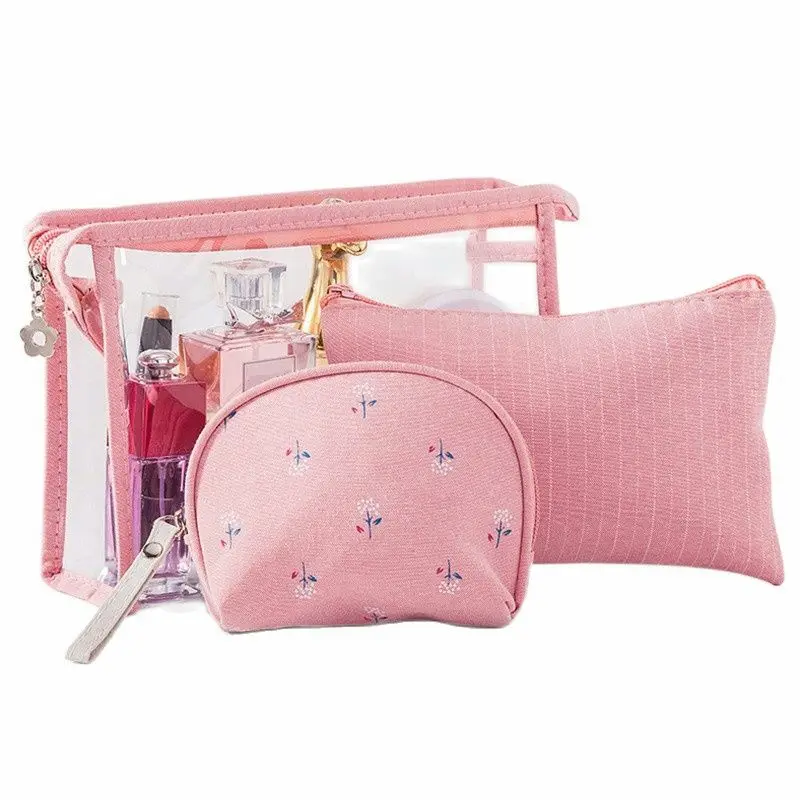 3-piece Toiletries Storage Bag PVC Large Capacity Transparent Waterproof Cosmetic Pouch Multifunctional Printing Sundries Clutch
3-piece Toiletries Storage Bag PVC Large Capacity Transparent Waterproof Cosmetic Pouch Multifunctional Printing Sundries Clutch