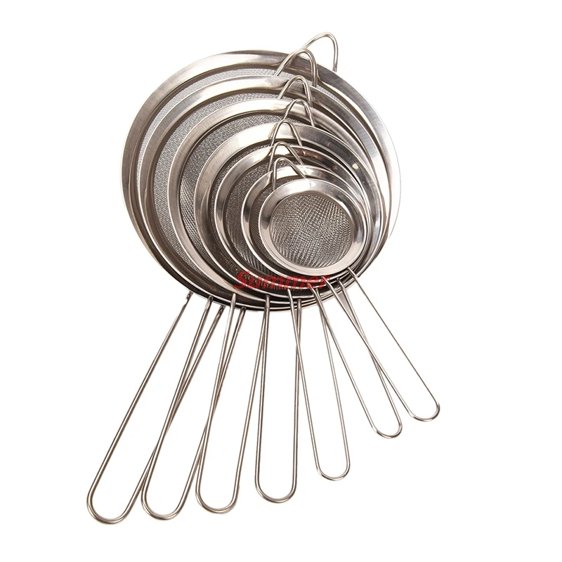 7/8/10/12/14/16/18/20/22cm New Kitchen Stainless Steel Flour Tea Strainer Mesh Colander Sieve Filter Sifter
7/8/10/12/14/16/18/20/22cm New Kitchen Stainless Steel Flour Tea Strainer Mesh Colander Sieve Filter Sifter