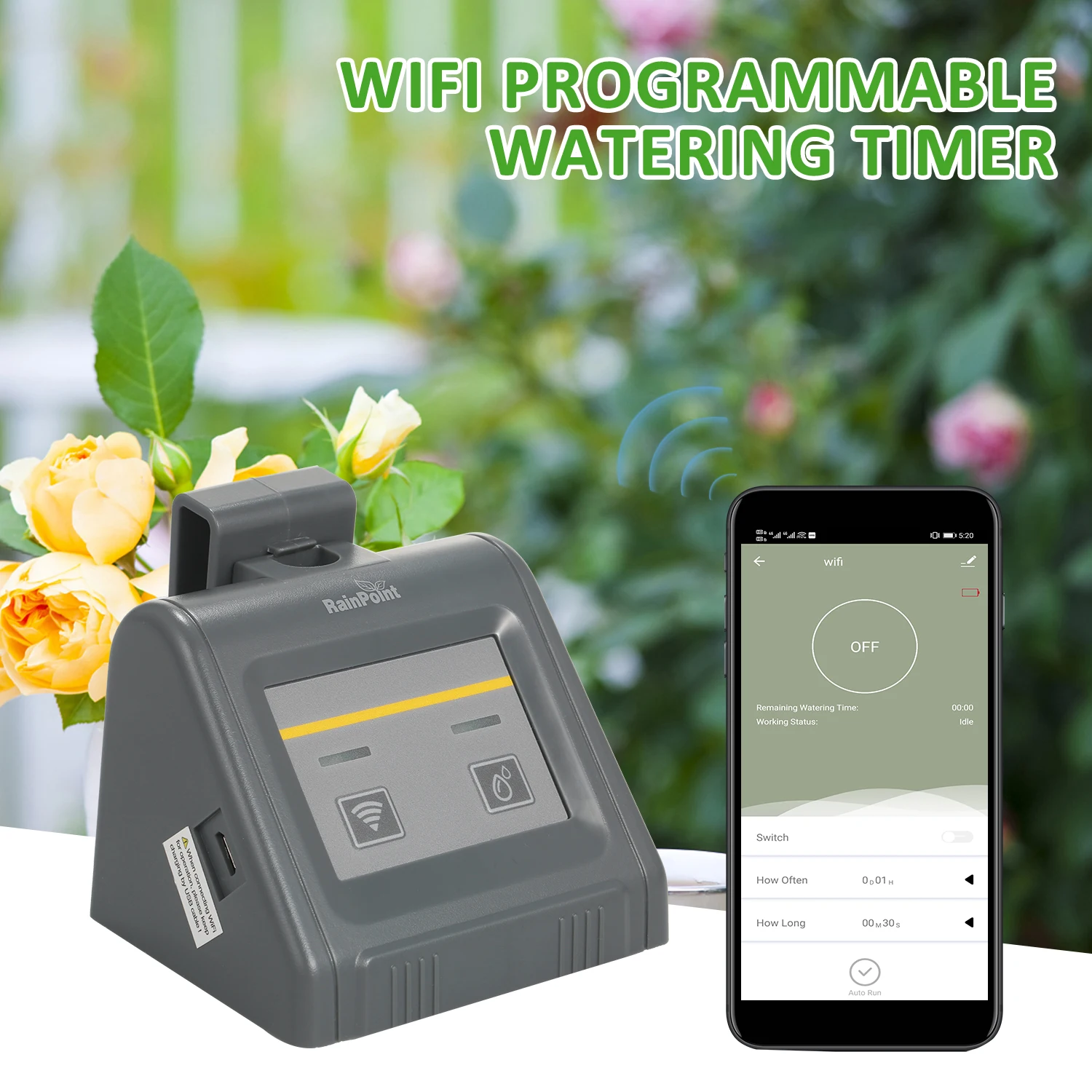 Программируемый таймер полива с Wi-Fi, умный контроллер для орошения, автоматическая система полива с капельницами, домашняя труба с зазубрин...
Программируемый таймер полива с Wi-Fi, умный контроллер для орошения, автоматическая система полива с капельницами, домашняя труба с зазубрин...