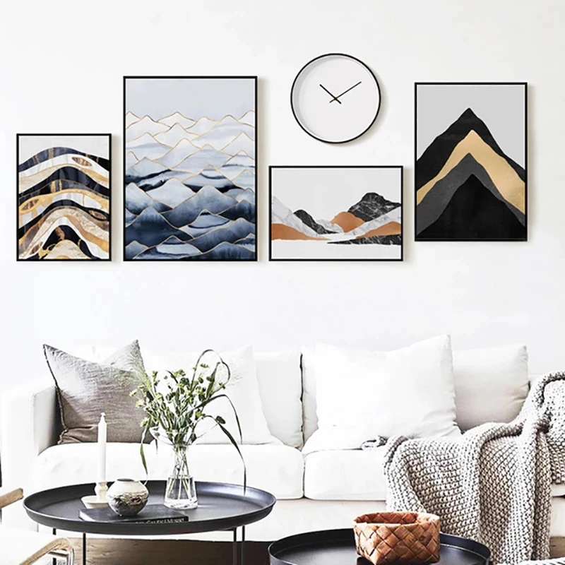 Printed Pictures Home Nordic Wall Artwork Simple Modular Poster Abstract Mountain Paintings On Canvas Living Room Decoration
Printed Pictures Home Nordic Wall Artwork Simple Modular Poster Abstract Mountain Paintings On Canvas Living Room Decoration